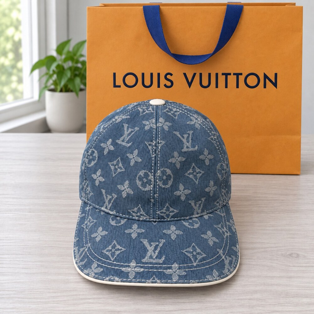 Louis Vuitton Blue Monogram Cap - Picture 1 of 6